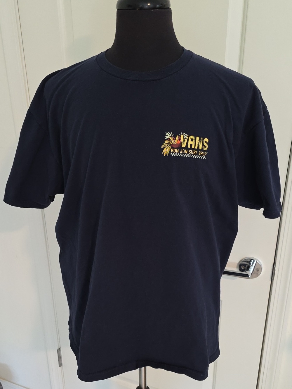 Vans Ron John Surf Navy Short-Sleeve T-Shirt with Front & Back Logos